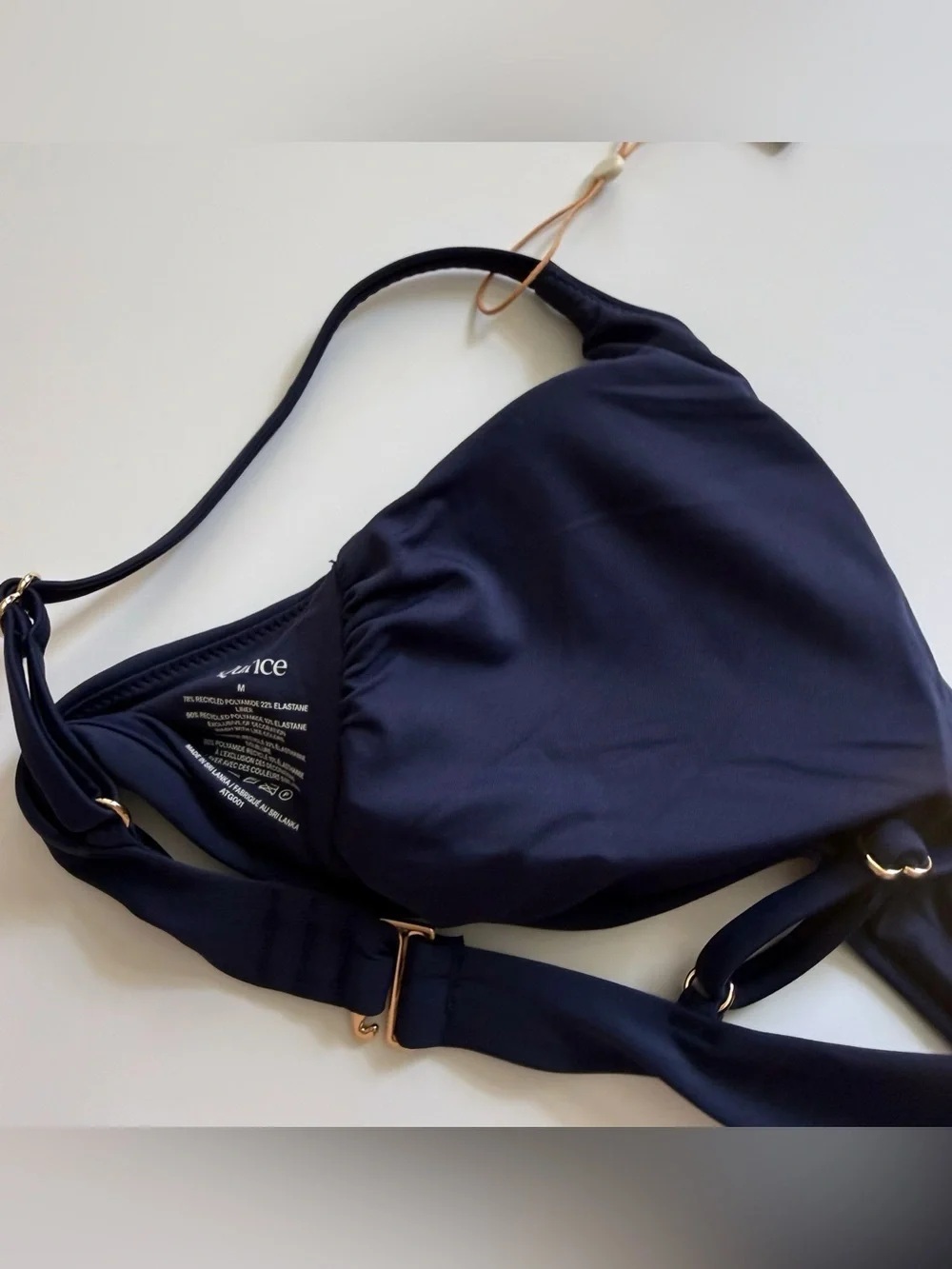 Quince Italian V-Neck Bikini Top M Medium NWT